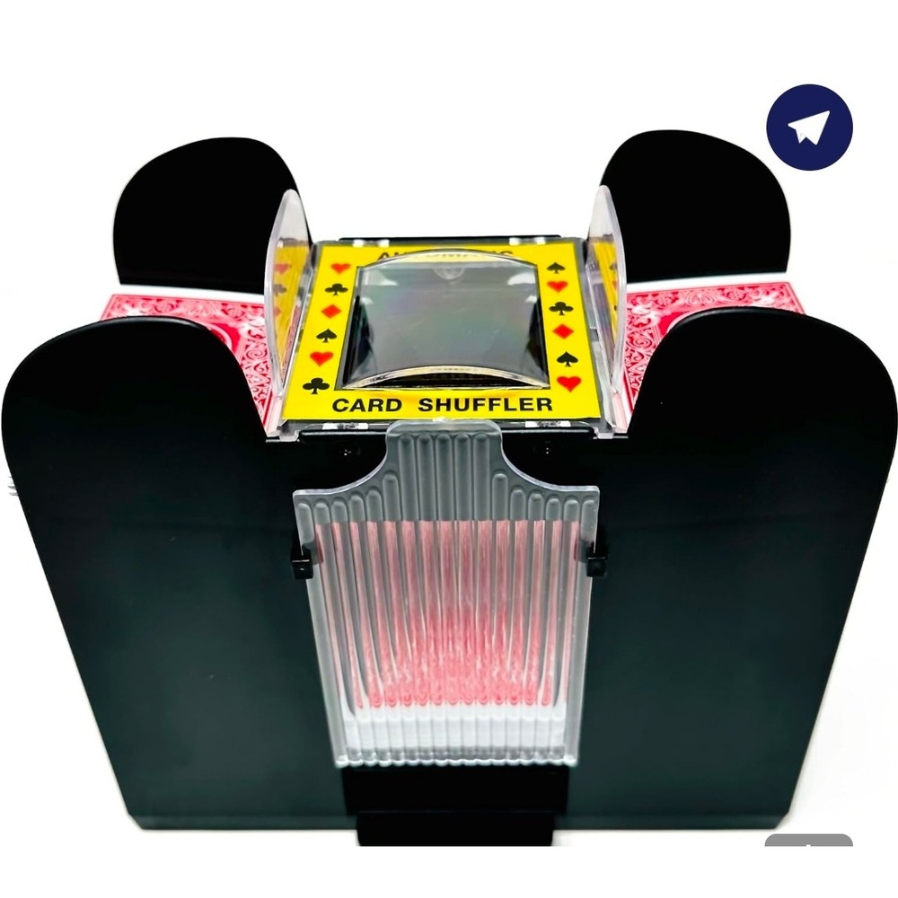 Brybelly Automatic Card Shuffler Rotating 6 Deck Tray and 12 Decks Playing Cards